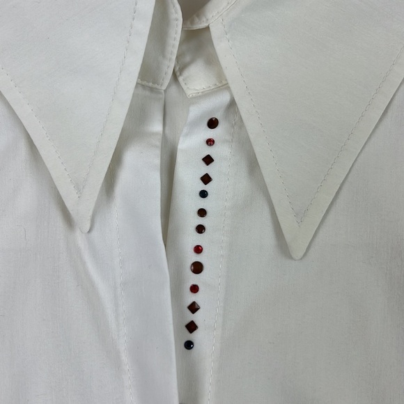 Basler Jeans White Button Up Collared Shirt - Picture 6 of 11